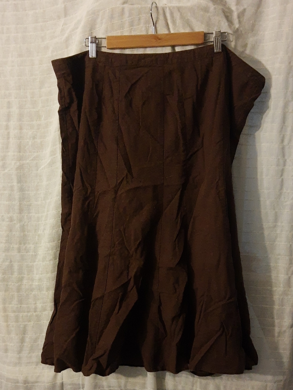 dressbarn Chocolate Brown A-Line Skirt